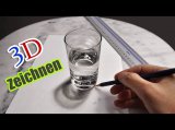 3D realistisch Zeichnen/Malen anamorph Glas (Illusionsmalerei) 3D realistisch Zeichnen/Malen anamorph Glas (Illusionsmalerei)